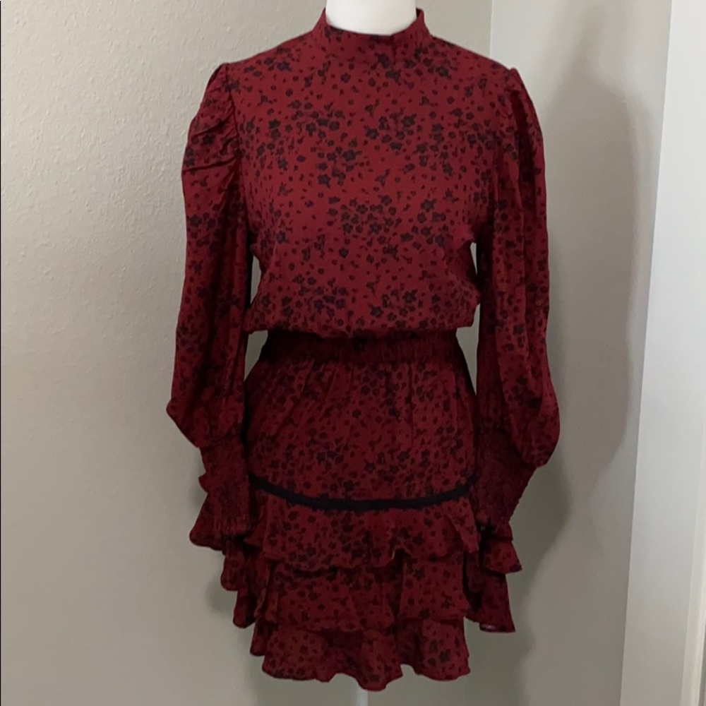 NEW High neck smocked and tiered dress